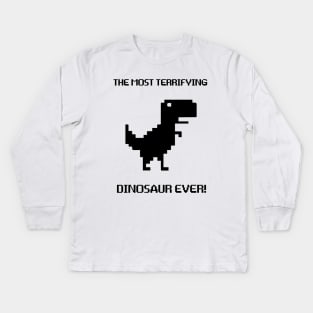 Chrome Dino – Offline T-Rex Kids Long Sleeve T-Shirt